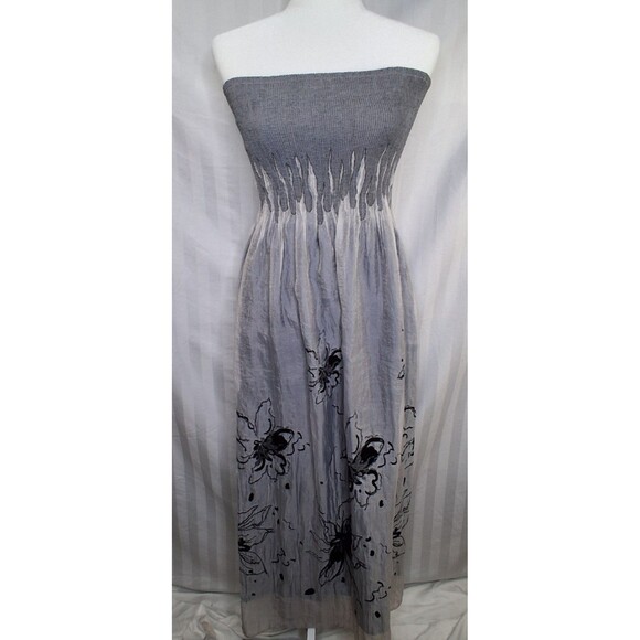 Lapis Goth Boho Lily Floral Convertible Tube Dress Maxi One Size - Picture 1 of 16